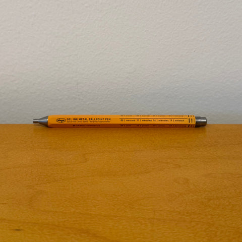 Days Aluminum Gel Ballpoint Pen–0.5mm Japanese Quick-Dry Ink, Orange