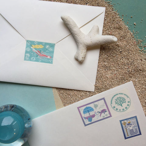 Coral Forest Post Office Stamp Washi Tape, Kingdom of the Sea