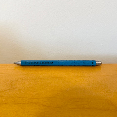 Days Aluminum Gel Ballpoint Pen–0.5mm Japanese Quick-Dry Ink, Blue