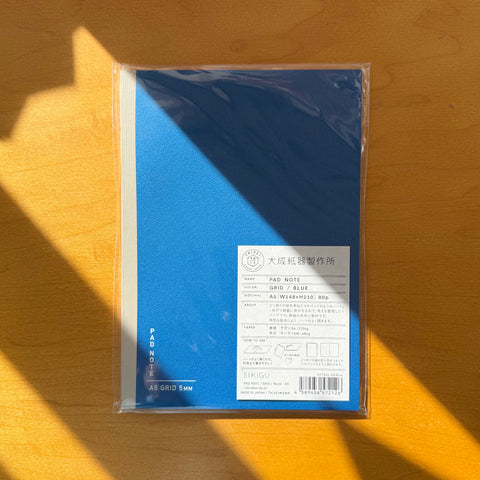 A5 Pad Notebook, Grid|Blue