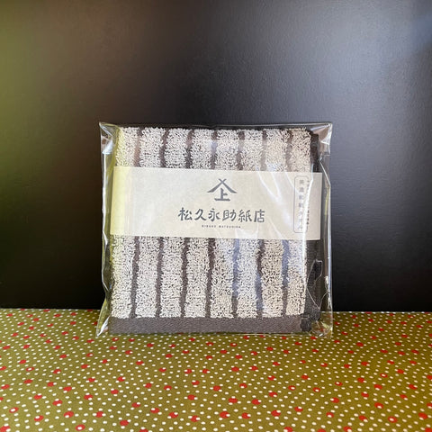 Mino Washi Towel, Gray Stripe
