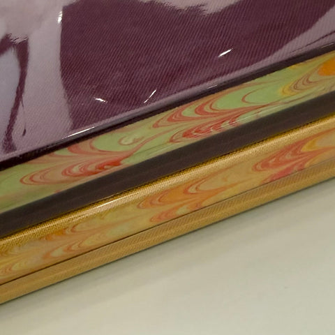 A5 Hardcover Marble Edge Notebook, Yellow