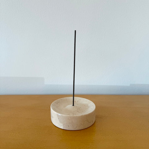 Marble Incense Holder, Cream