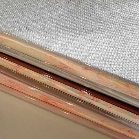 A5 Hardcover Marble Edge Notebook, Peach