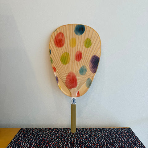 Koban Paper Fan, Polka Dots