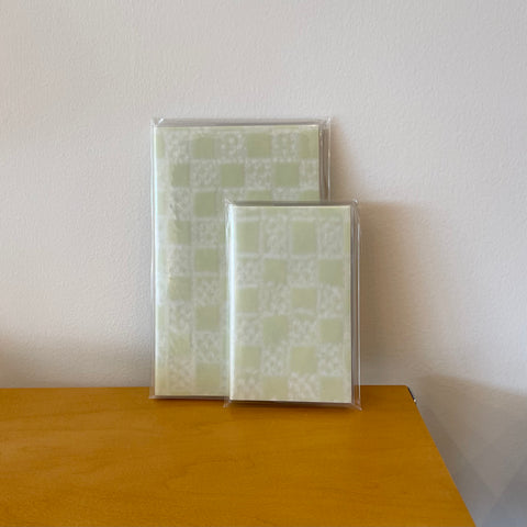 Ooue Notebook, Lime Checkered