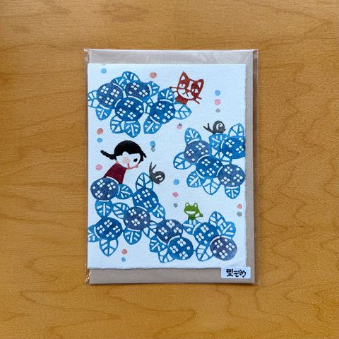 Handmade Greeting Card, Hydrangea