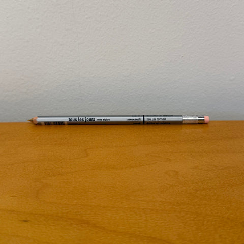 Mechanical Pencil with Eraser Tous Les Jours / Mark'style, Mat Silver