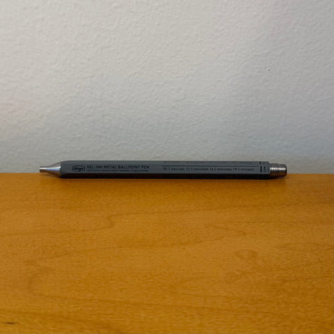 Days Aluminum Gel Ballpoint Pen–0.5mm Japanese Quick-Dry Ink, Gray