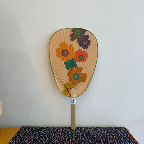 Koban Paper Fan, Flowers