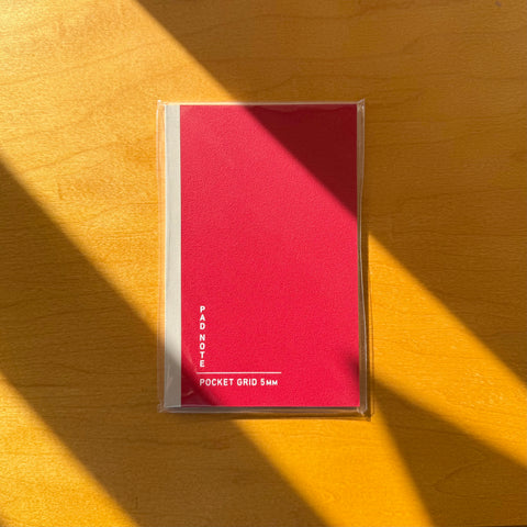 A6 Pocket Notebook, Grid｜Red
