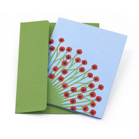 Blooming Poppies Pop Up Card