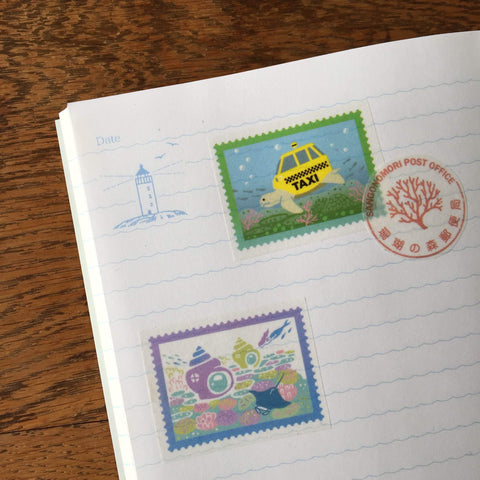 Coral Forest Post Office Stamp Washi Tape, Coral Reefs